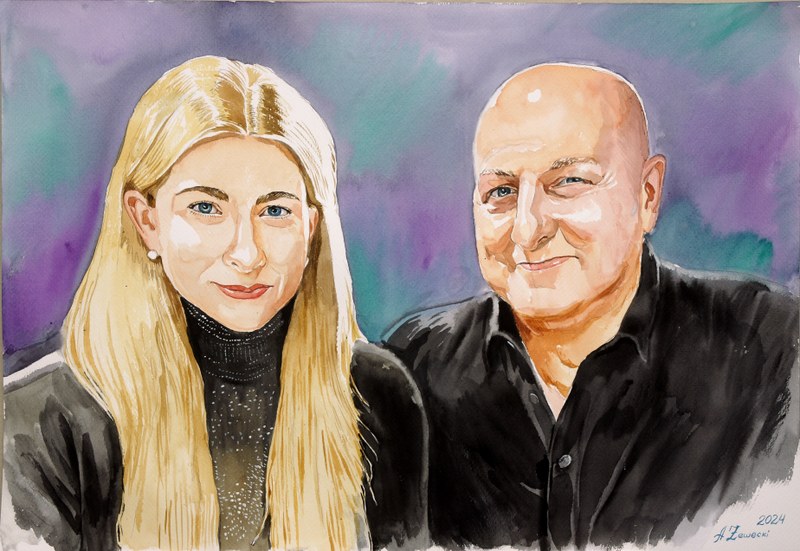 portret akwarelą 7 akwarelowy portret 7