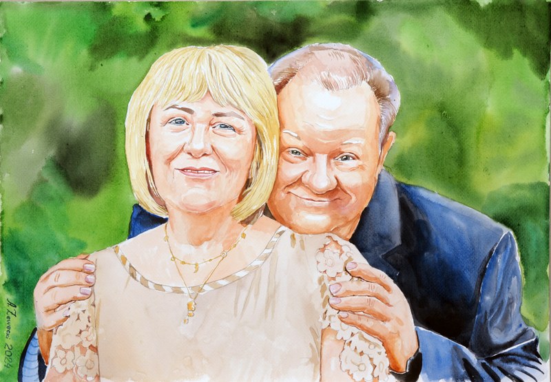 portret akwarelą 8 akwarelowy portret 8