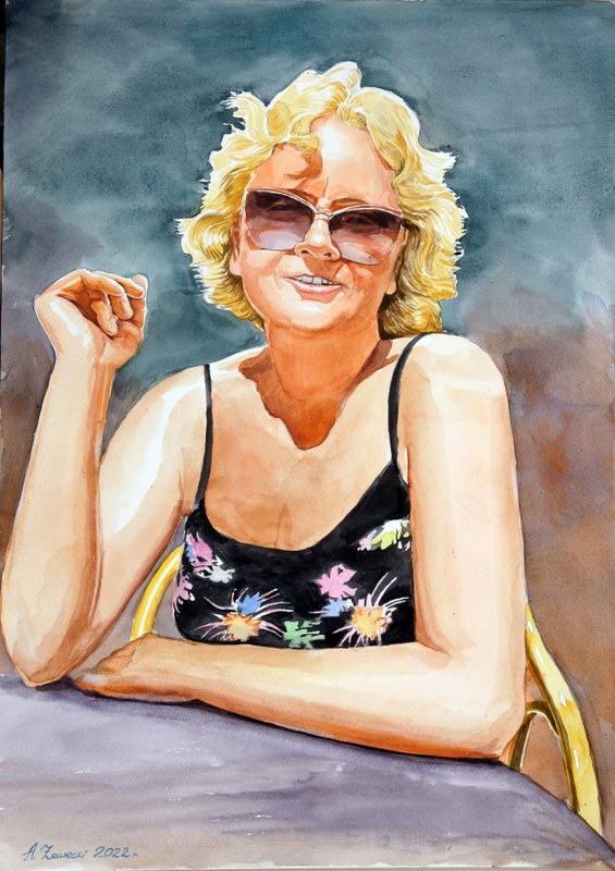 portret akwarelą 2 akwarelowy portret 2