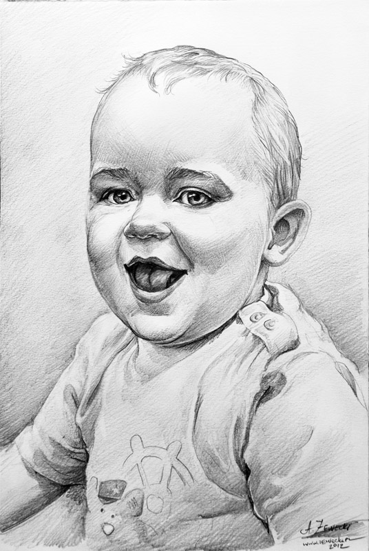 portret dziecka ołówkiem portret dziecka 1