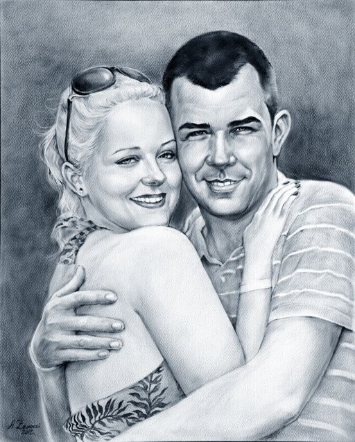 portret zakochanych prezent ślubny